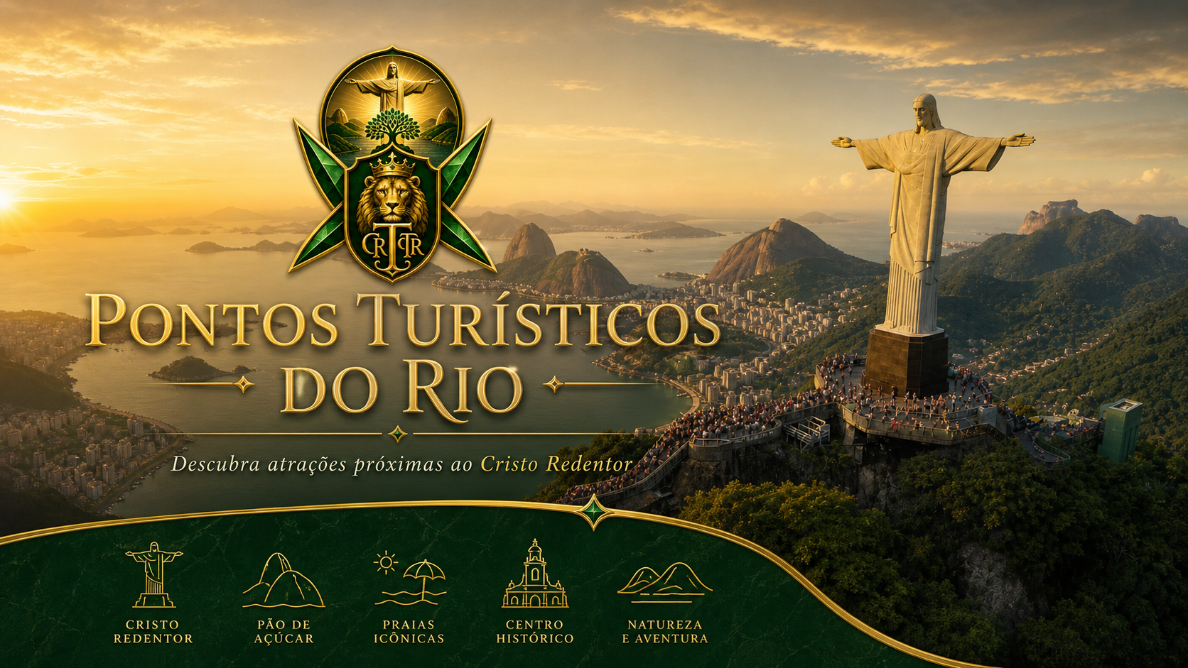 Vista panoramica do Cristo Redentor